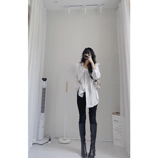 Áo tơ mềm cổ bèo siêu xinh by Samhyewear
