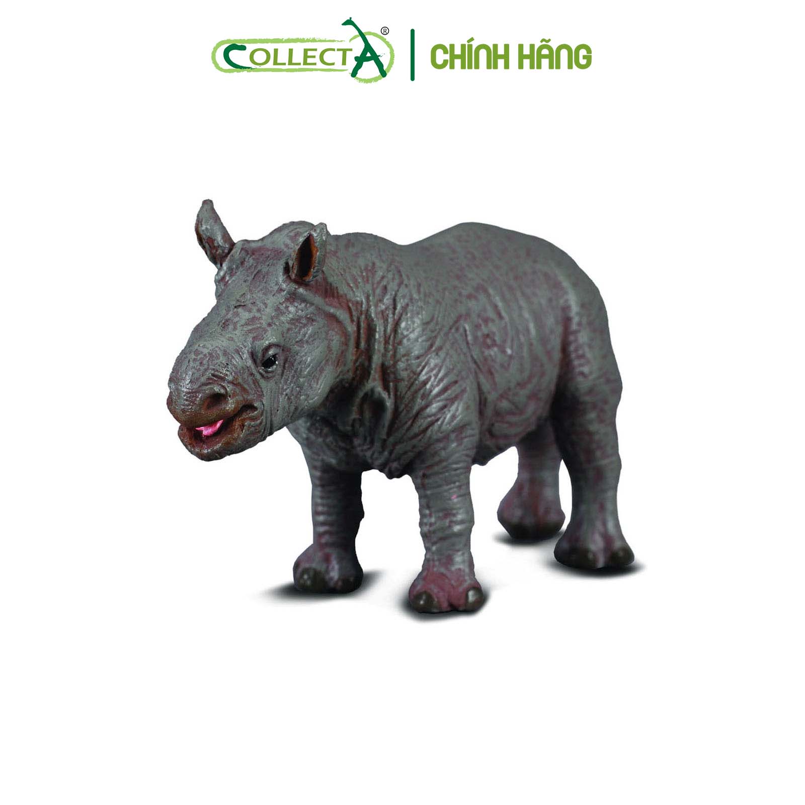 Mô hình thu nhỏ: Tê Giác Trắng con - White Rhinoceros Calf, hiệu: CollectA, mã HS 9651041[88089] -  Chất liệu an toàn cho trẻ - Hàng chính hãng