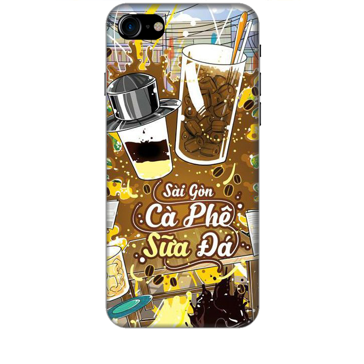 Ốp lưng dành cho điện thoại IPHONE 8 Hình Sài Gòn Cafe Sữa Đá - Hàng chính hãng