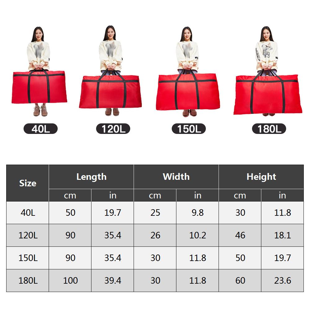 Túi Xách Dung Tích Cực Lớn Có Dây Kéo Vải Oxford Có Thể Gập Lại