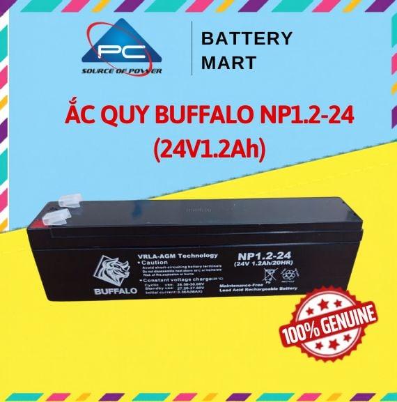 Bình ắc quy Buffalo NP1.2-24 (24V-1.2AH), dùng cho hệ thống báo cháy, thiết bị điện tử