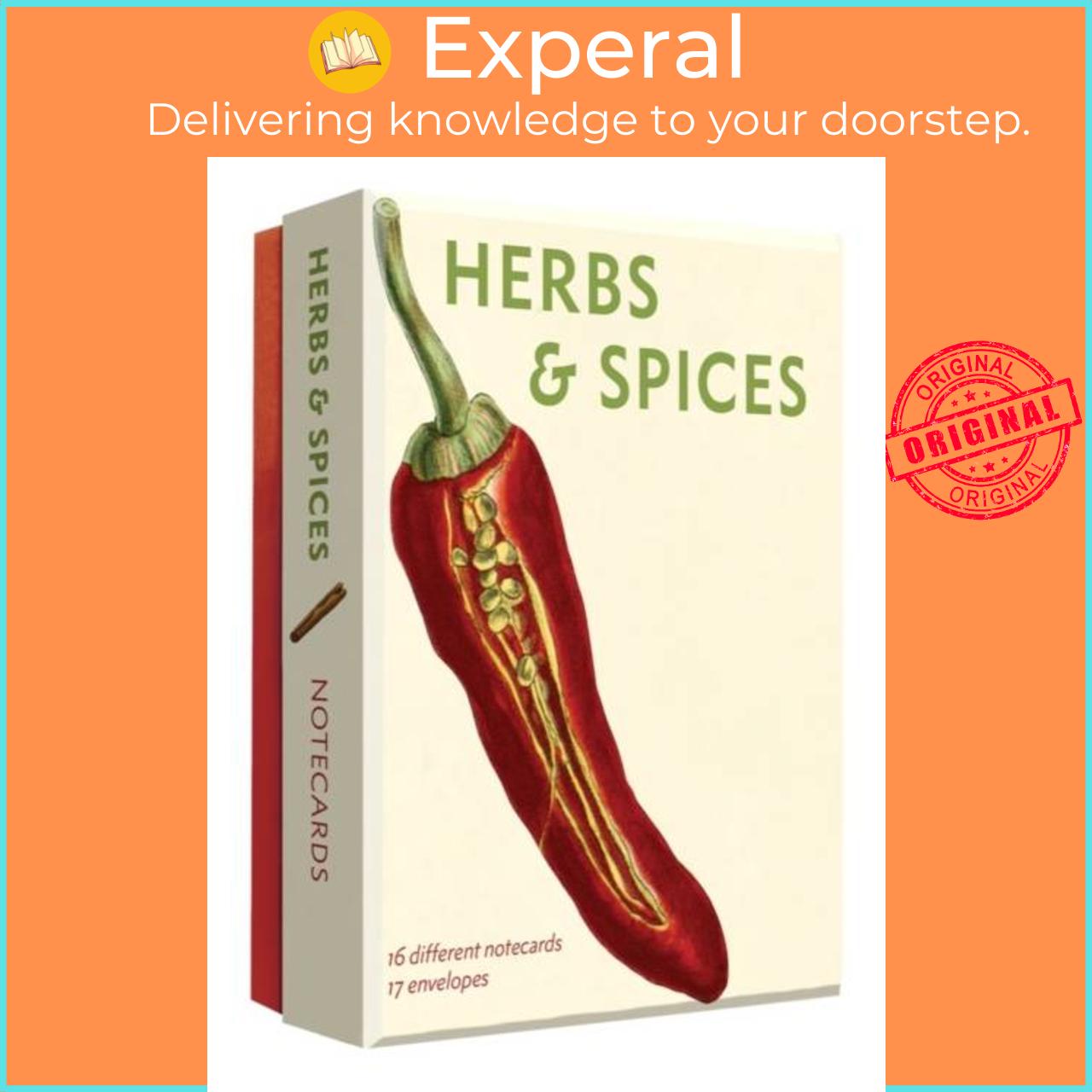 Sách - Herbs and Spices Detailed Notecard Set - Detailed Notes by Editors of Abbeville Press (UK edition, paperback)