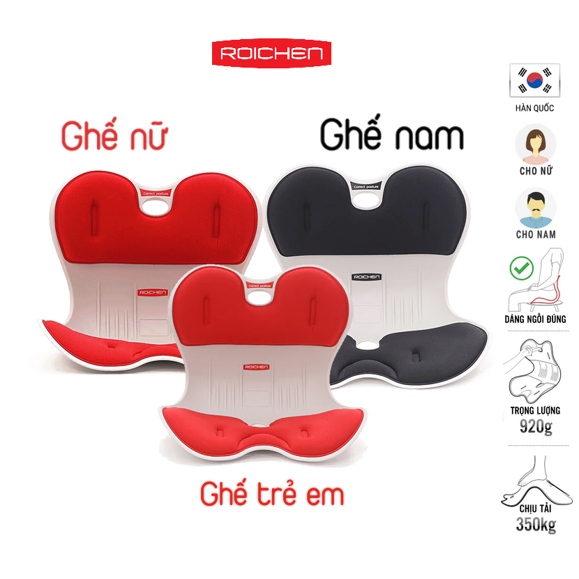 COMBO 3 Ghế chỉnh dáng ngồi đúng - Roichen Hàn Quốc . Dùng cho gia đình