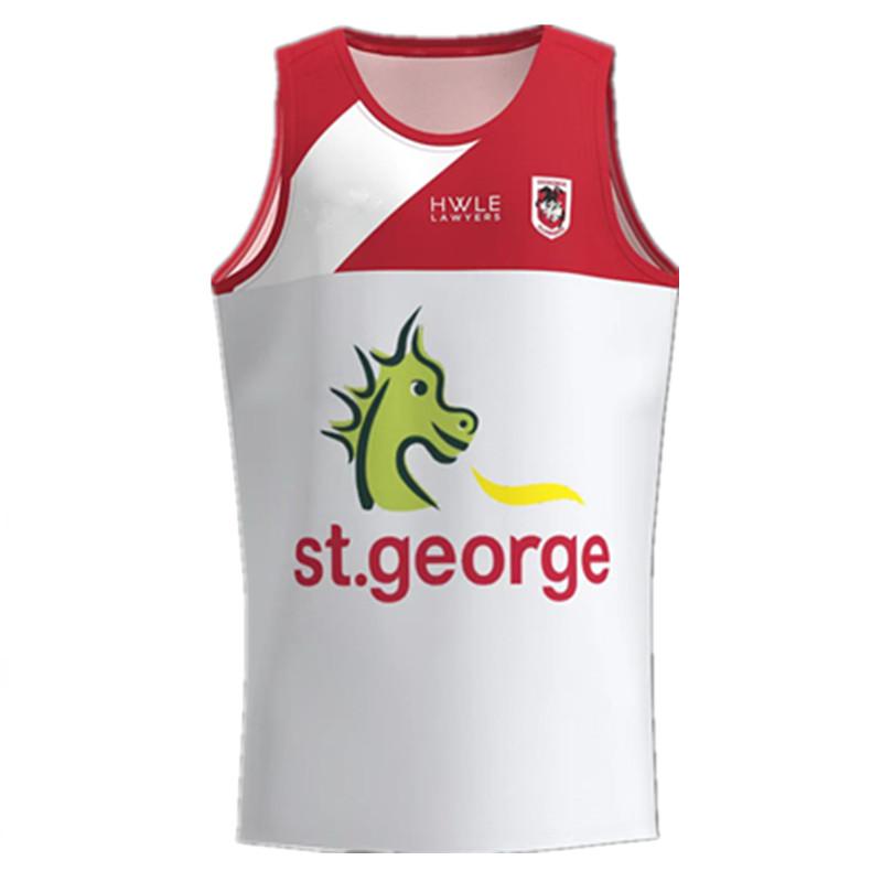 2023 St George Illawarra Dragons Home / Anzac / Bản địa / Singlet Rugby Jersey - Mens Kích thước: S -5XL Color: 2023 Home Size: XXL