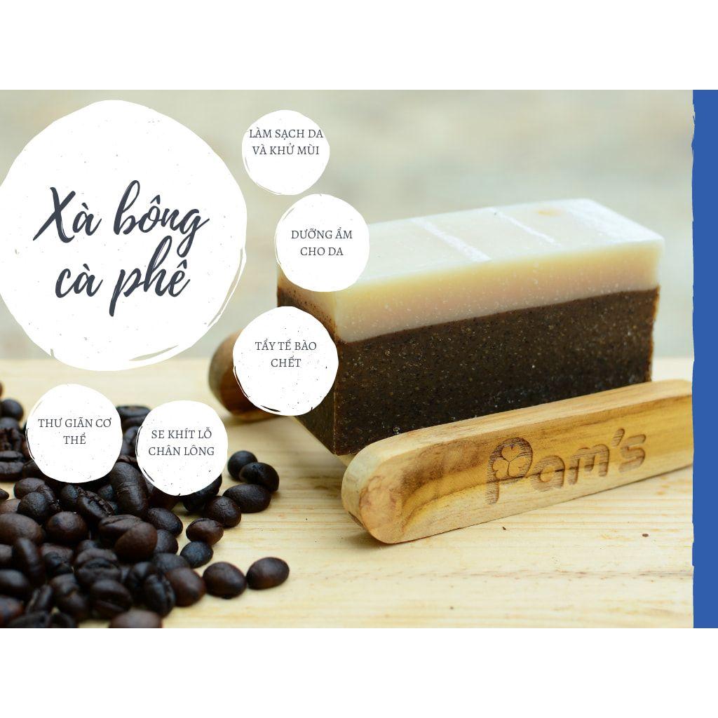 Xà Phòng Cafe Pơ Lang Ngăn Ngừa Mụn ,Dưỡng Ẩm Da, Đẩy Lùi Vi Khuẩn Bánh 100gr