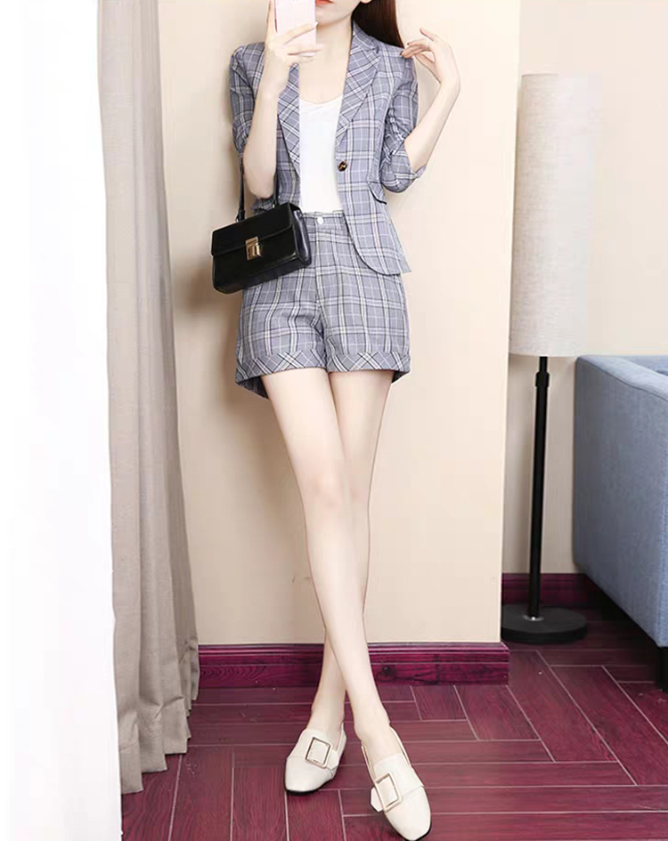 Set Vest caro nữ thời trang