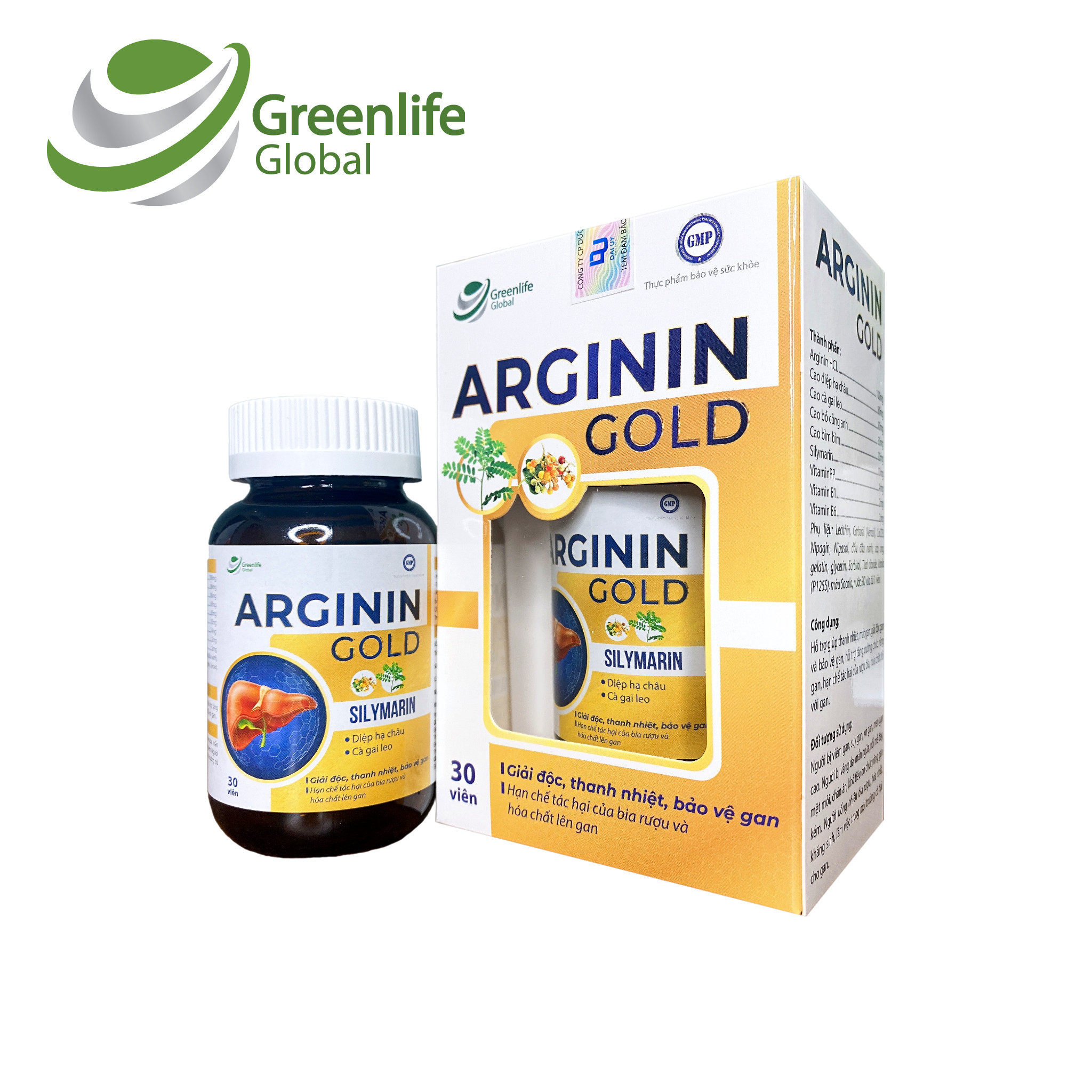 Bổ gan Arginin Gold GreenLife - Thanh nhiệt, giải độc, bảo vệ gan