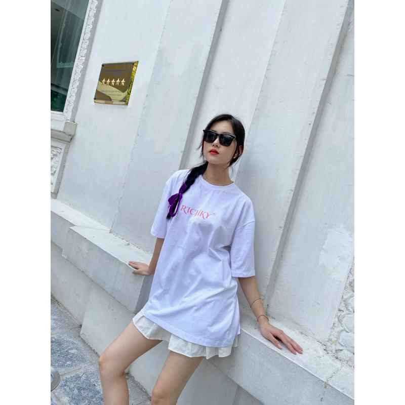 [Mã INBAU300 giảm 10% đơn 250K] Áo Thun Unisex Richky Premium Tee Luxury BlackPink Trắng - RKP02