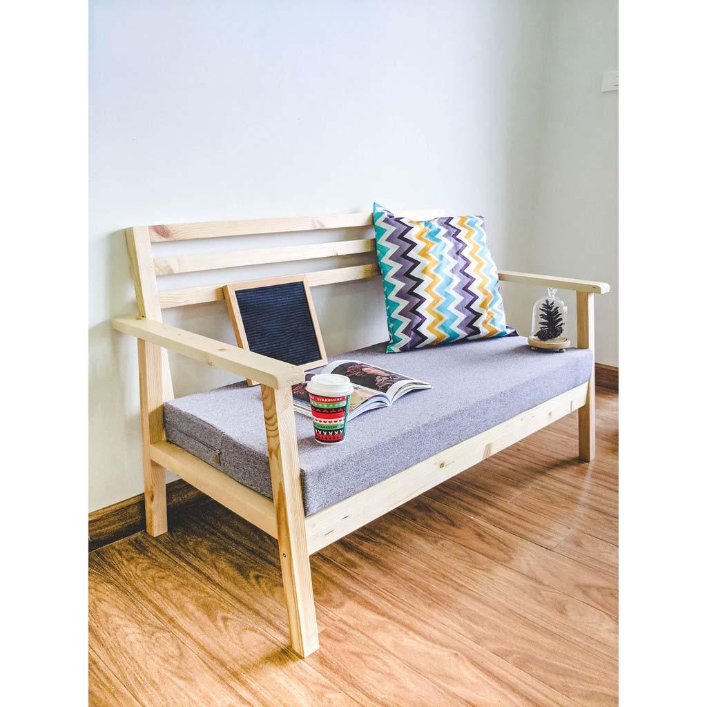 Ghế Sofa Phòng Khách/Ghế Sofa Gỗ Tiếp Khách +++Gỗ Thông Nhập Khẩu Cao Cấp+Nhẹ Dễ Lắp