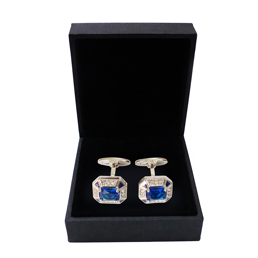 Khuy măng set, cufflinks măng set-Khuy măng set cài áo cho nam  màu trắng kim MSTK029