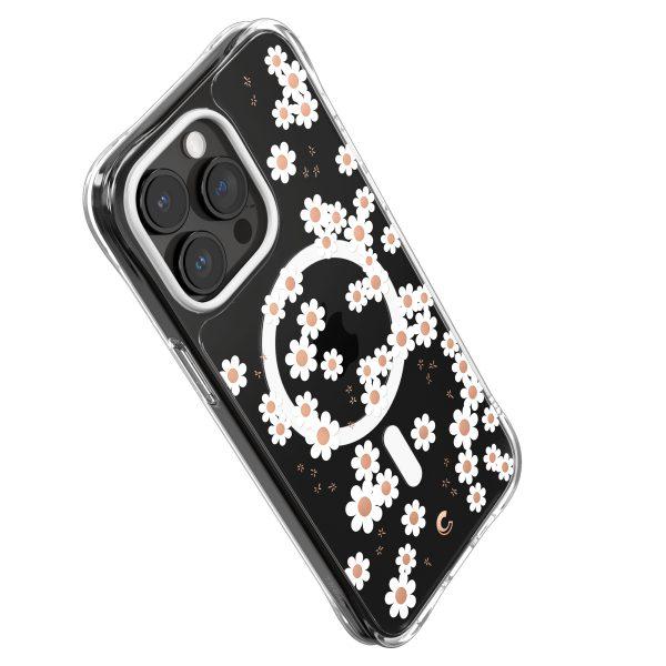 Ốp lưng cho iPhone 15 Pro Max Spigen Cecile Daisy Mag White - Hàng chính hãng
