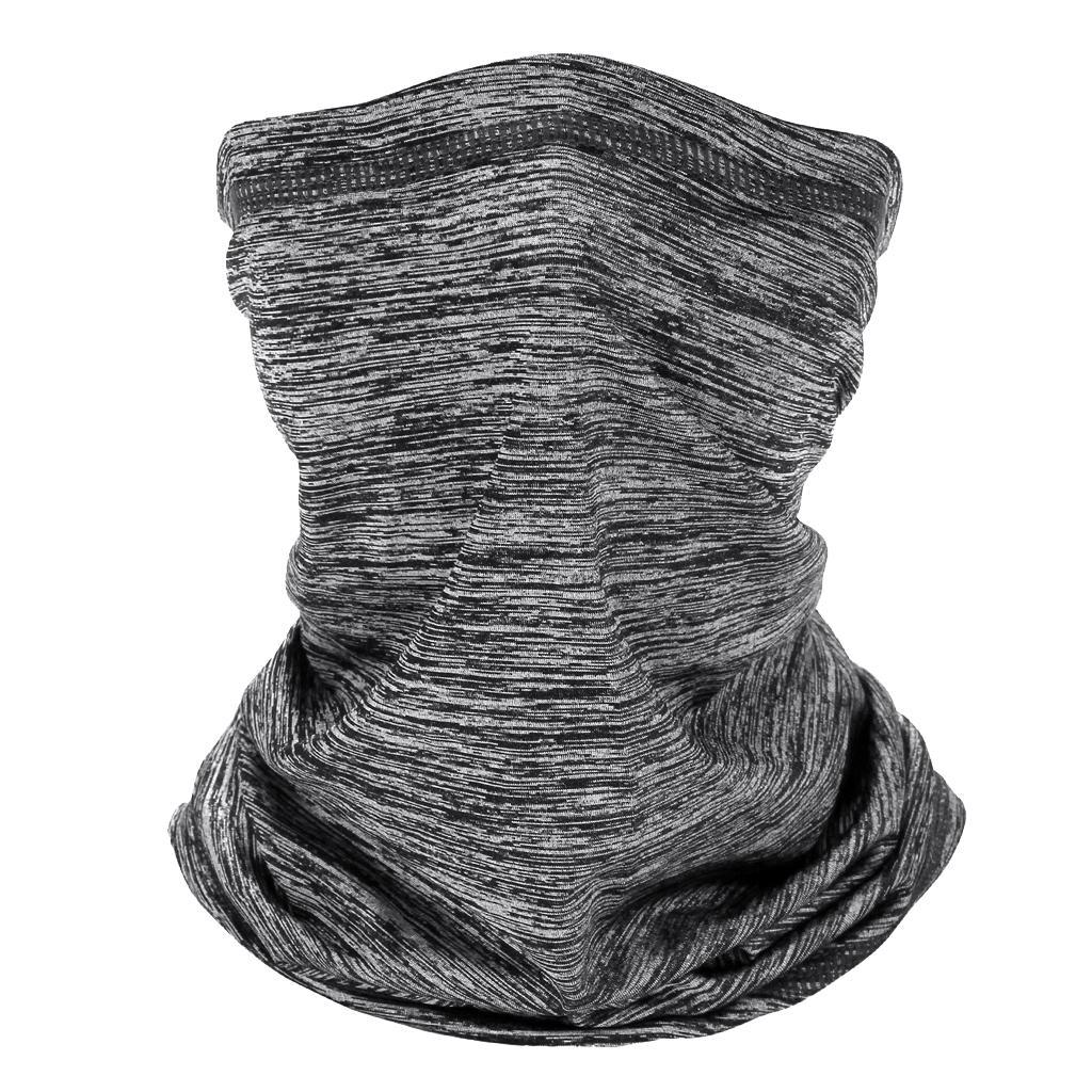 2 Pieces Silk Like Cycling Face Cover Balaclava Scarf Unisex Neck Gaiter