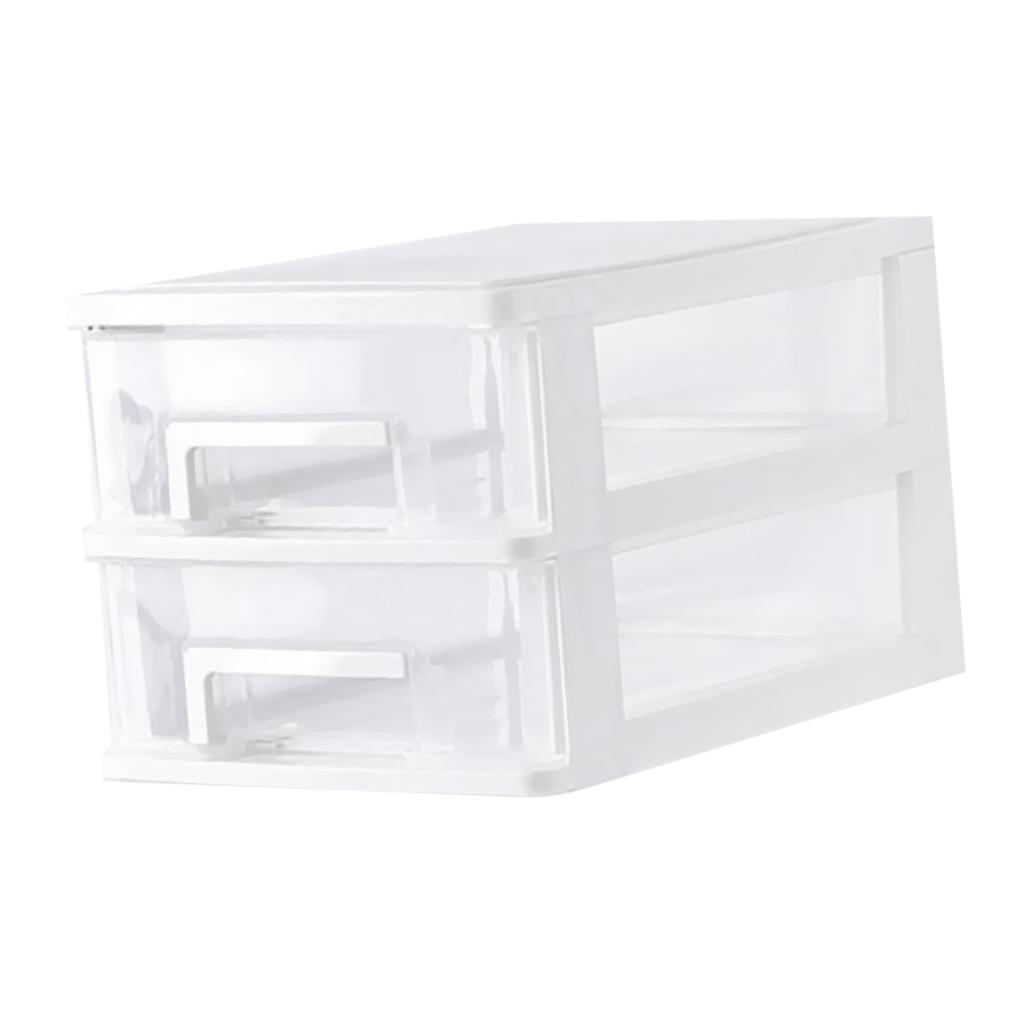 Desktop Organizer Rack Makeup Jewelry Display Stand 2 Tiers White
