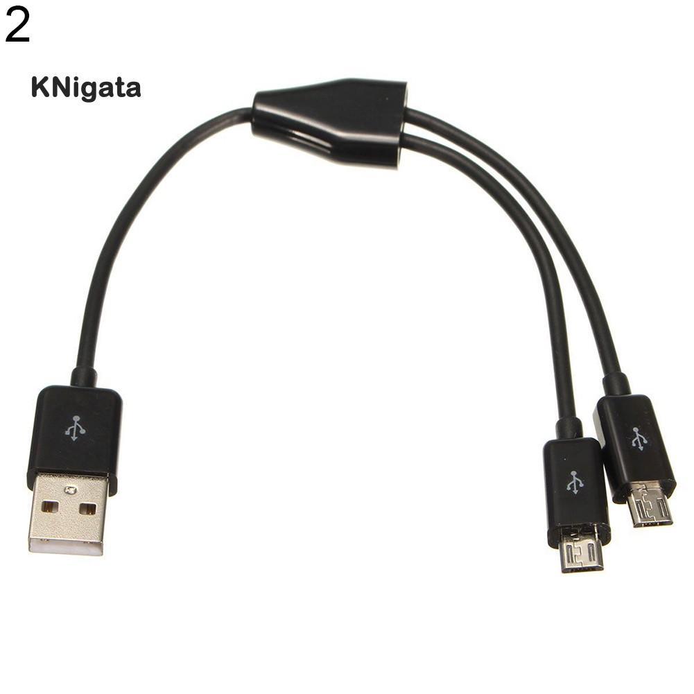 Dây cáp sạc truyền dữ liệu chia chữ Y 1 đầu cắm USB 2.0 sang 2 micro USB 2.0