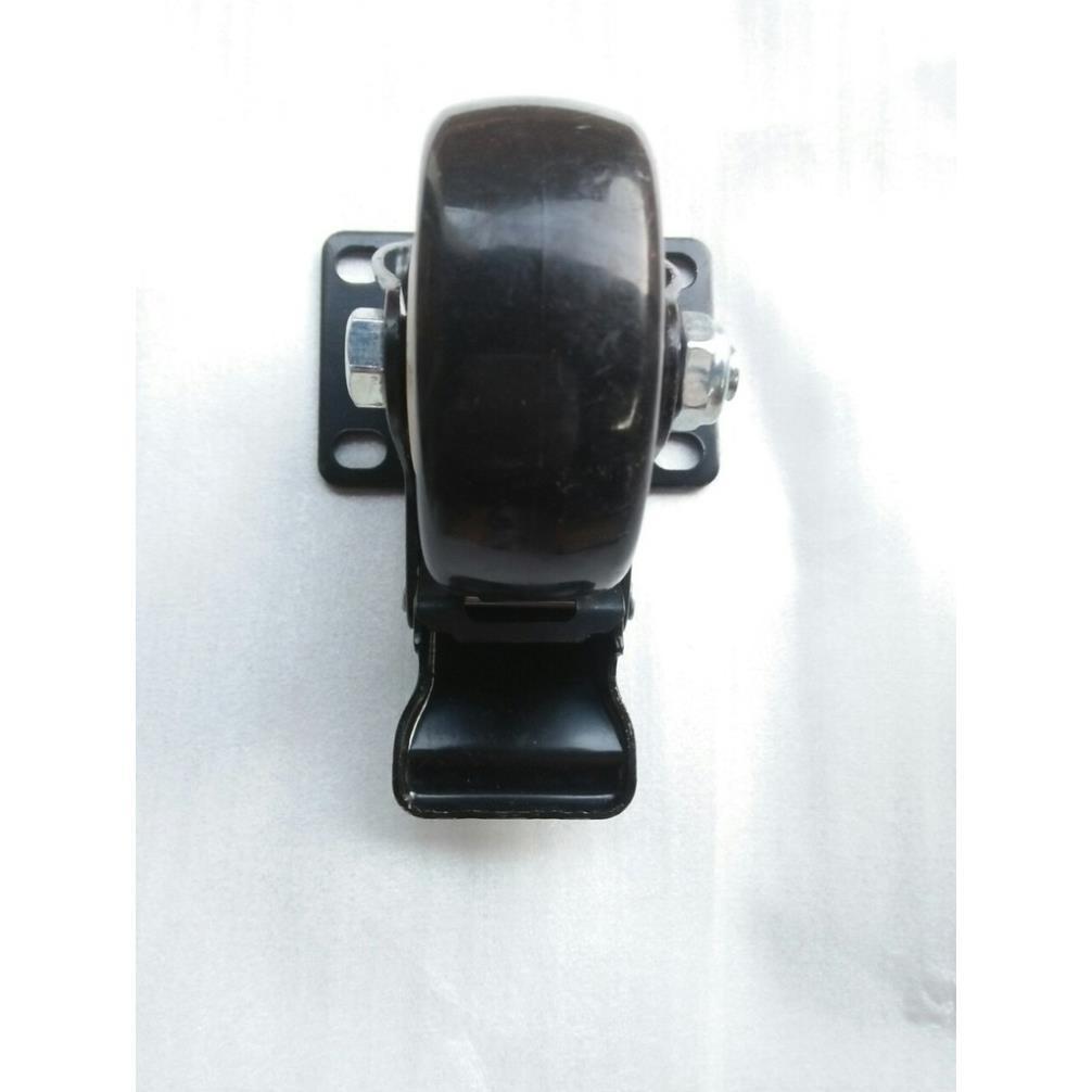 BÁNH XE ĐEN VIỀN 4CM 5CM 6CM 7,5CM LOẠI TỐT- CÓ KHÓA CHỐNG TRƯỢT XOAY