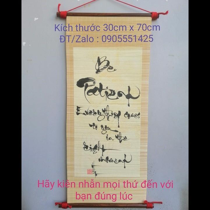 Mành tre thư pháp tiếng ANH. Quà tặng sinh nhật, khai trương,tân gia. Quà biếu tết.Tranh trang trí tết, nhà cửa.Thư pháp