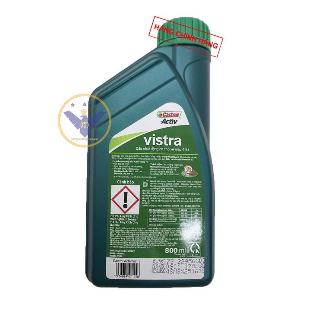 COMBO 4 Dầu xe máy Castrol Activ Vistra 20w50 0.8l