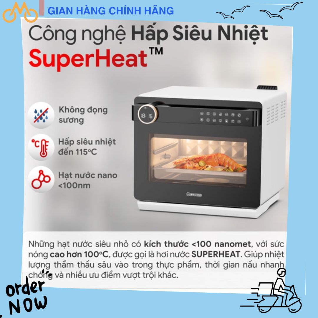 Nồi Chiên Không Dầu Kèm Hấp 2GOOD S100 (20 Lít)- Hàng Chính Hãng