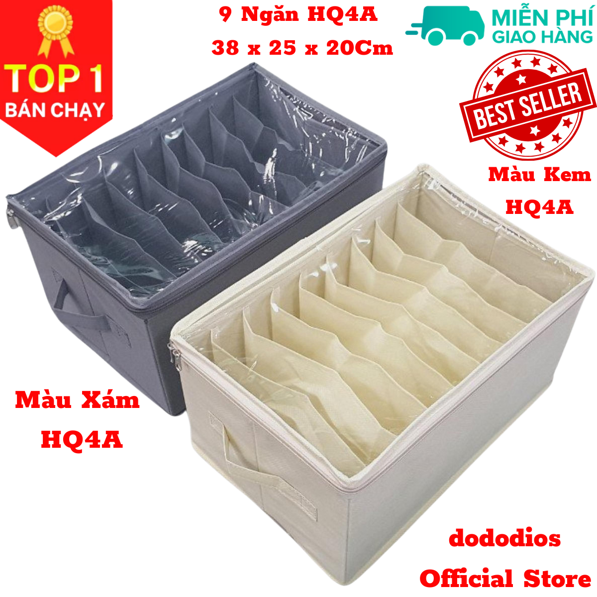 Túi đựng quần áo chia ngăn tiện ích Hộp vải đựng quần áo xếp đồ lót giúp ngăn chia tu quan ao gọn gàng ngăn nắp, Hộp vải chia 9-12 ngăn đựng quần jean áo sơ mi thun thu đông đa năng khay túi vải cao cấp VNXK sắp xếp gọn gàng