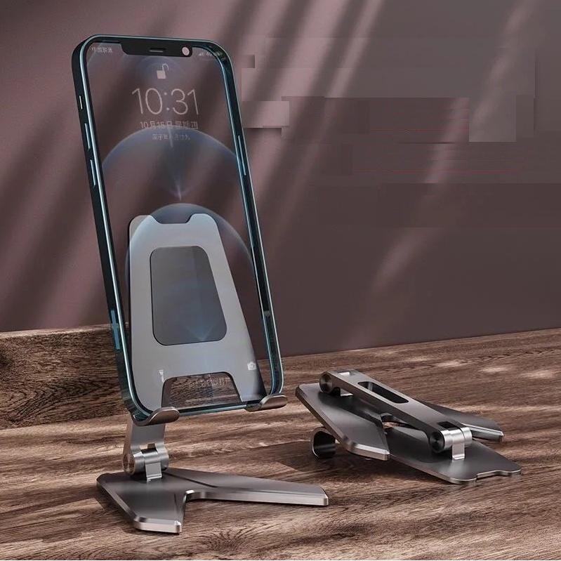 P47 - Giá Đỡ IPad Galaxy Tab Nhôm dạng kẹp máy tính bảng tablet xoay 360 độ gấp gọn để bàn cao cấp đa năng tiện ích