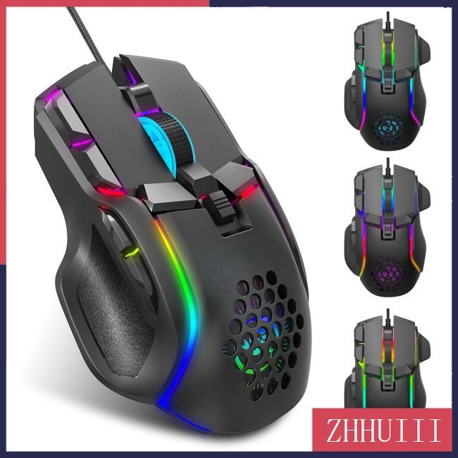 Chuột Máy Tính Có Dây 10 Nút Chơi Game Macro 13 Rgb 6 Chế Độ 12800dpi S700