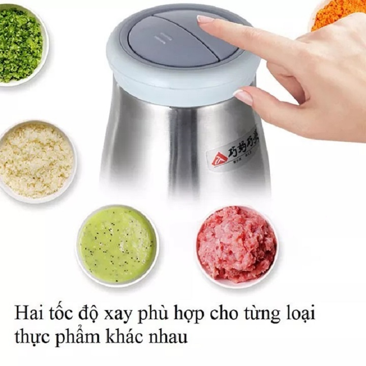 Máy xay thịt,rau ,củ ,quả   sinh tố cối inox 4 lưỡi đa năng,Công suất 250W