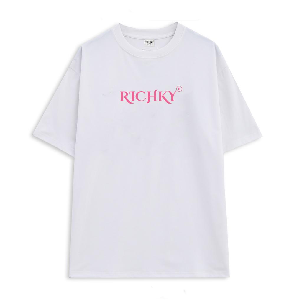 [Mã INBAU300 giảm 10% đơn 250K] Áo Thun Unisex Richky Premium Tee Luxury BlackPink Trắng - RKP02