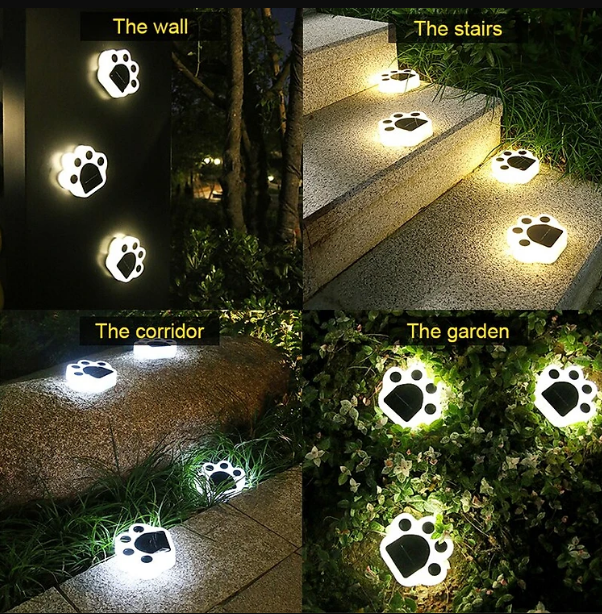 Cao cấp - Bộ 4 LED Chân Gấu Sân Vườn BearFoot-Luz Solar