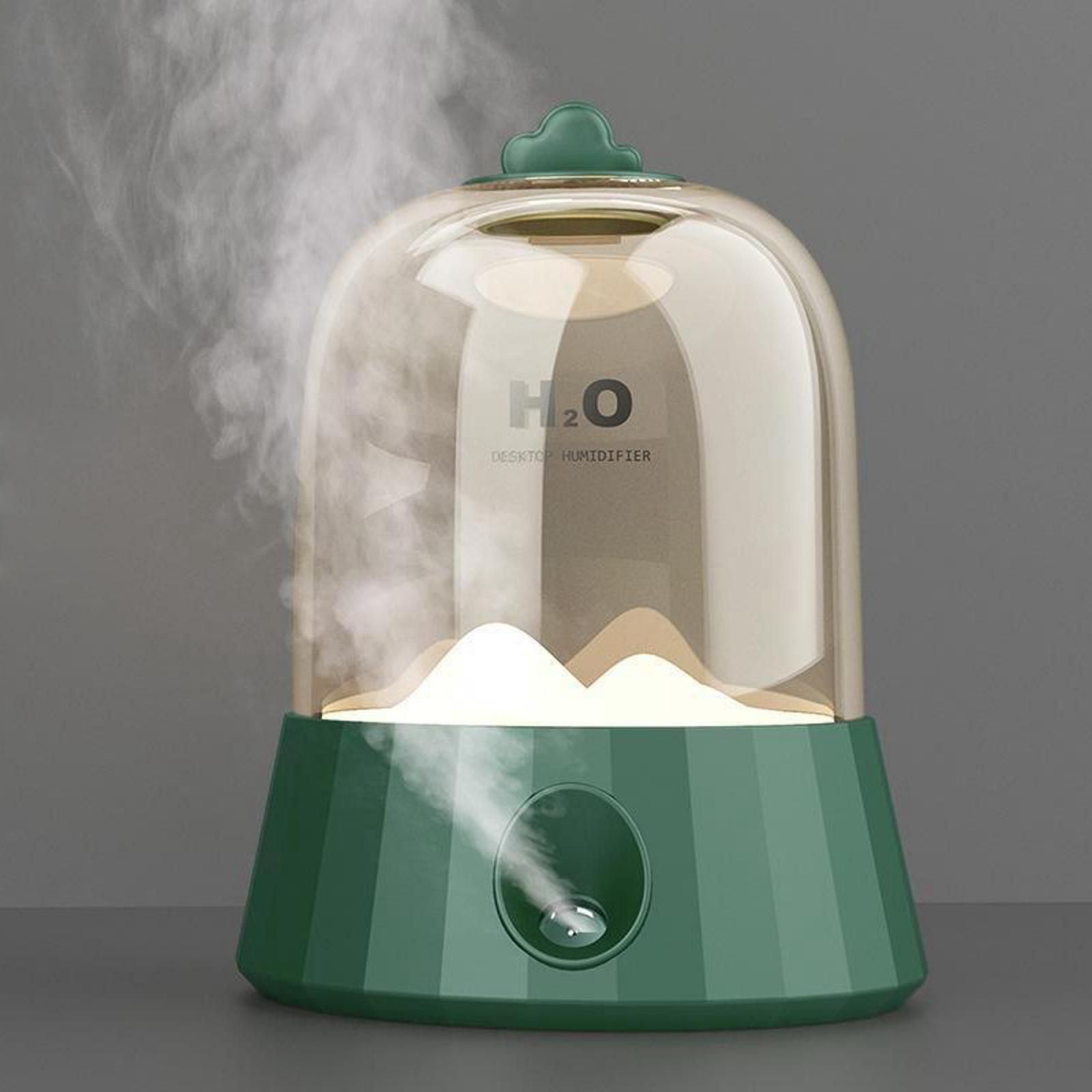 Quiet Humidifiers 400ml Cool Mist Humidifier with Night Light, Waterless Auto-Off Ultrasonic Home Office Skin Care Steamer