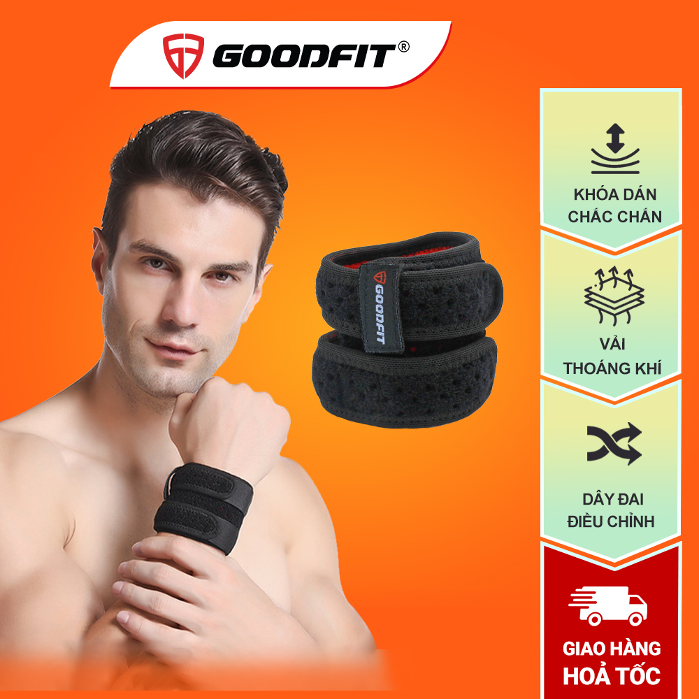 Băng cổ tay thể thao GoodFit GF309W hỗ trợ nâng tạ, chơi bóng chuyển, người bị đau khớp cổ tay