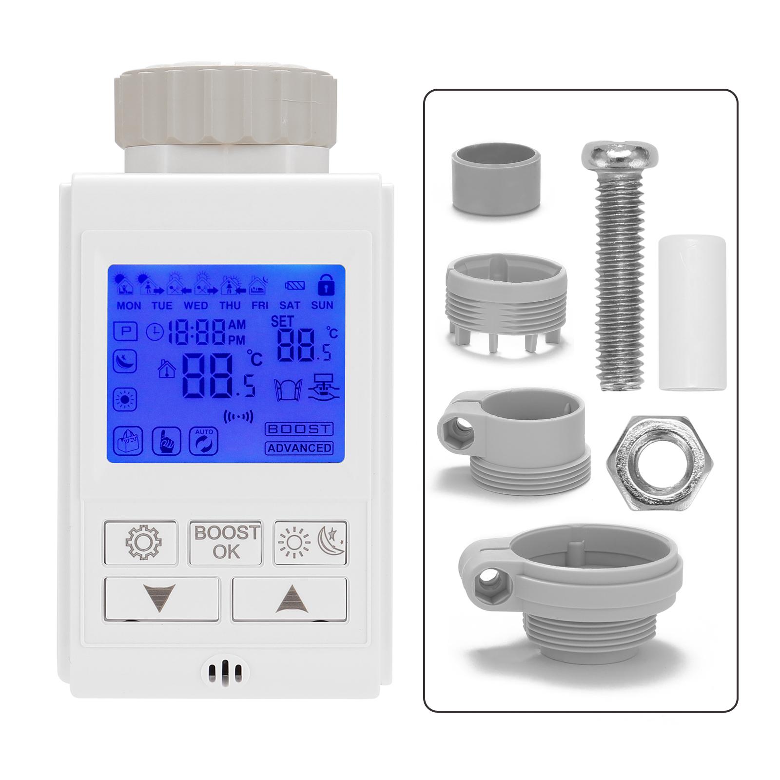 Van tản nhiệt nhiệt Van điều khiển nhiệt độ thông minh HY369 Màn hình hiển thị kỹ thuật số LCD