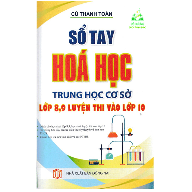 Sách - Sổ Tay Hóa Học Trung Học Cơ Sở Lớp 8, 9 Luyện Thi Vào Lớp 10