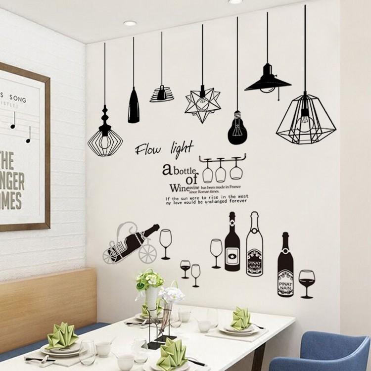 Decal dán tường kết hợp Dưới ánh đèn đêm JM7211+ XH5206