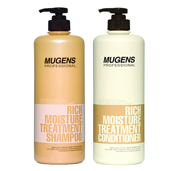 Dầu xả dưỡng chất Mugens Rich Moisture Treatmen Conditioner 1000ml Tặng Móc khóa