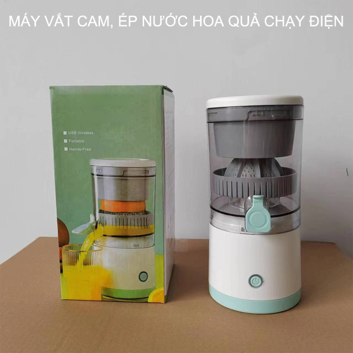 Máy vắt cam, ép nước củ quả đa năng thông minh dùng pin sạc