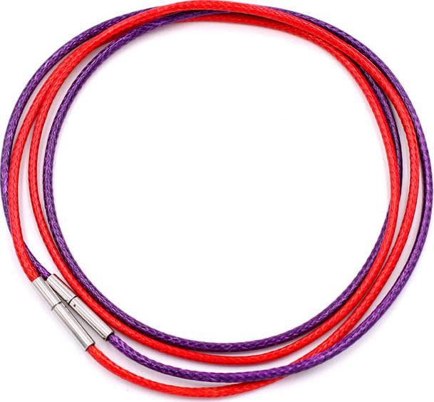 Combo 2 sợi dây đeo cổ cao su - tím + đỏ DCSOI1