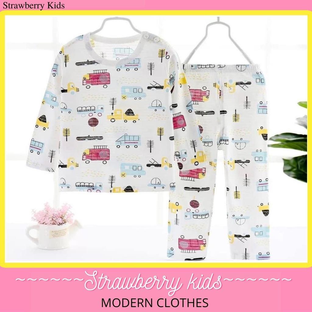 Bộ Dài Tay Cho Bé Trai từ 10-25kg Cotton Tre Quảng Châu Loại 1