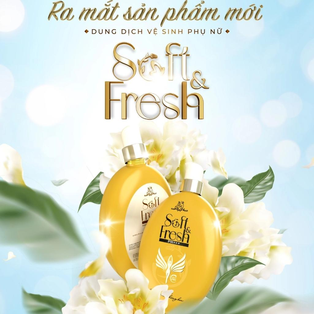 Dung Dịch Vệ Sinh Phụ Nữ Soft &amp; Fresh tặng kèm nước hoa vùng kín và nước hoa body Đông Anh Collagen X3