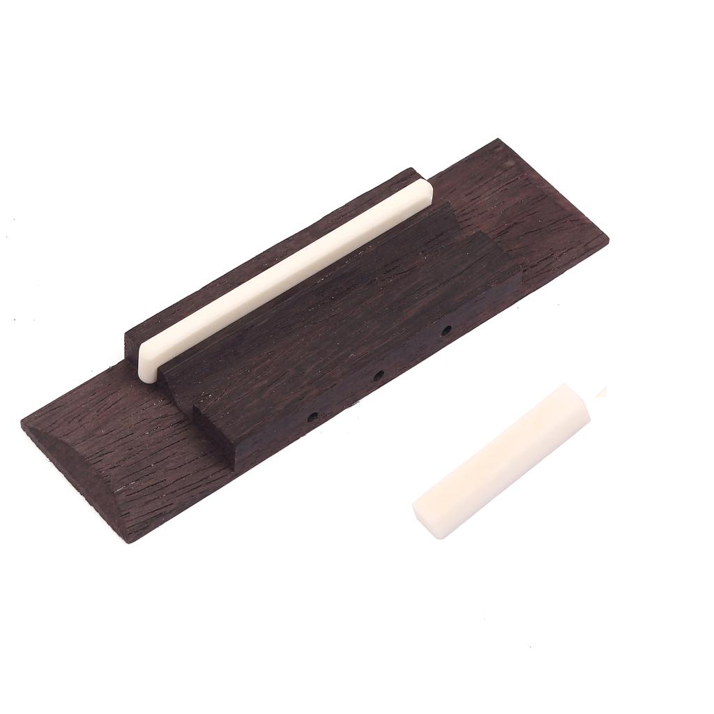 Rosewood Bridge With Bone Saddle and nut for 3 String CIGAR BOX Guitar