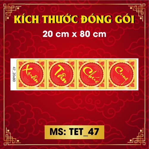 DECAL TRANG TRÍ TẾT 2021 COMBO SỐ 47