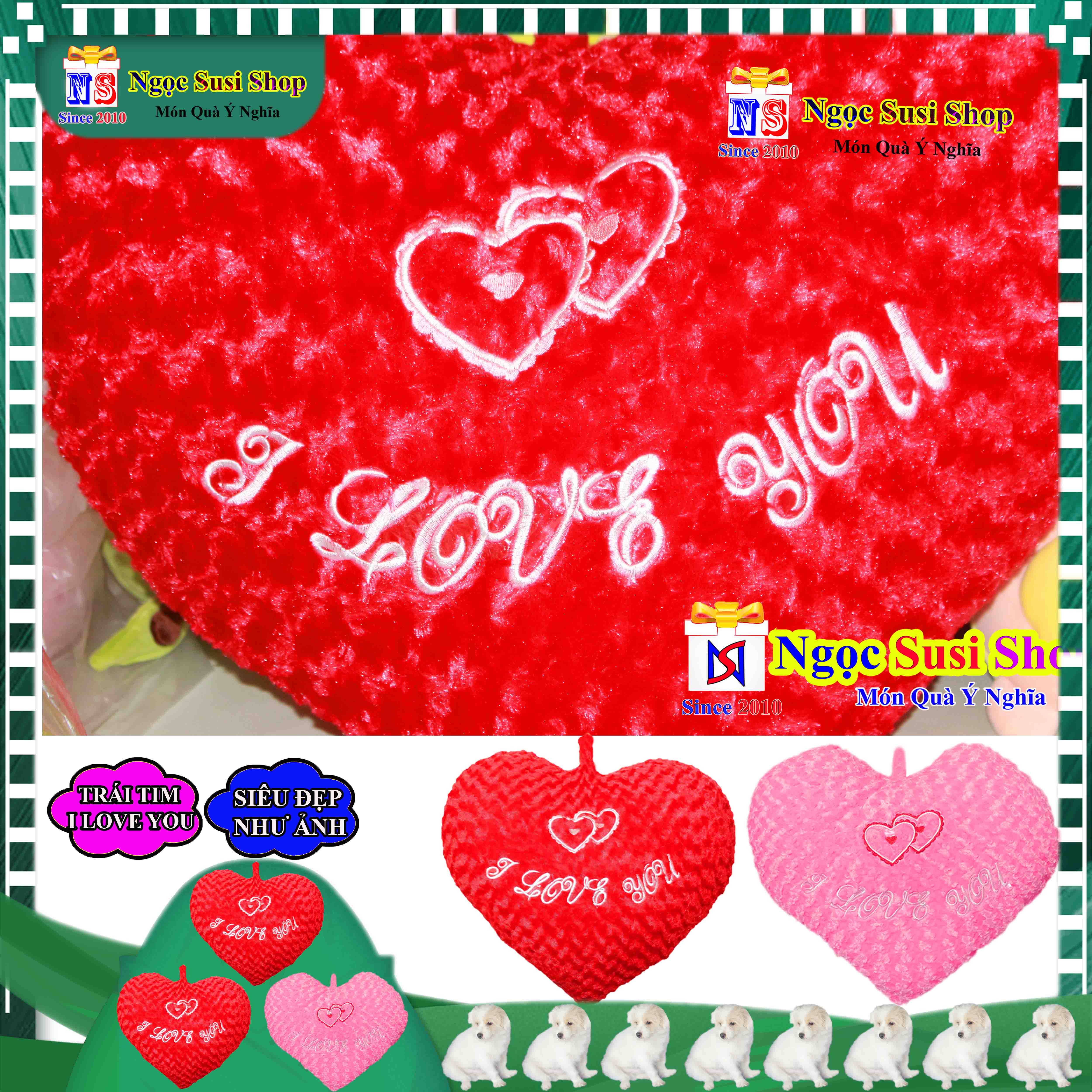 THÚ BÔNG GỐI TRÁI TIM I LOVE YOU SIÊU ĐẸP ÔM NGỦ QUÀ TẶNG - GỐI ÔM TRÁI TIM CAO CẤP