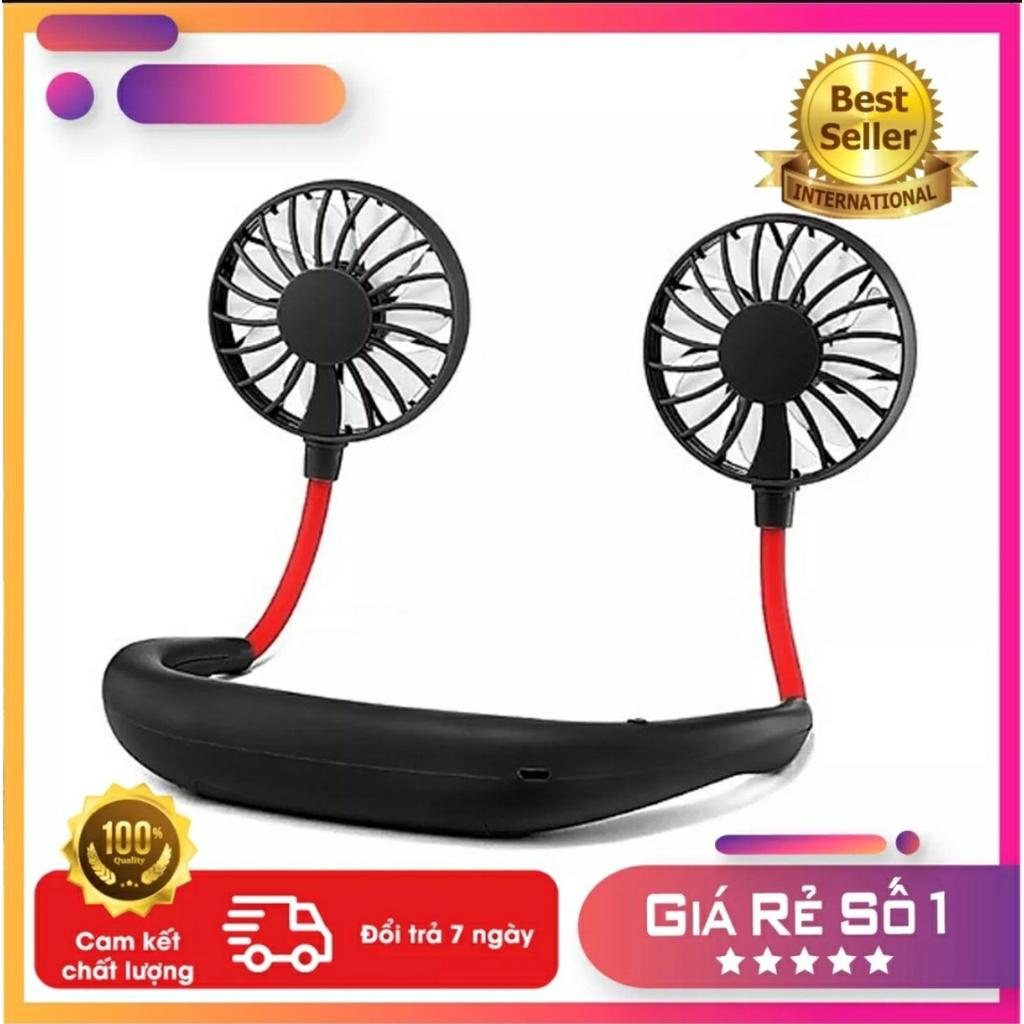 Yumeshop94Quạt USB cầm tay mini đeo cổ - Quạt tích điện mini đeo cổ tiện lợi dành cho mùa hè nắng nóng