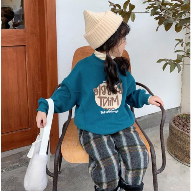 Áo sweater BB lót bông Hàn Quốc cho bé A655