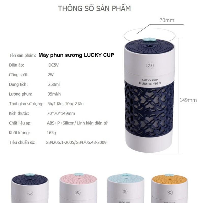 Máy Phun Sương Mini LUCKY CUP Máy Khuếch Tán Tinh Dầu, phong cách thời trang, hiện đại, tạo độ ẩm, khử mùi