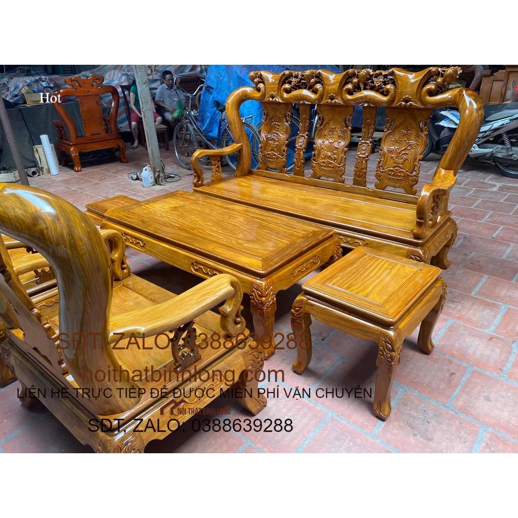 Bộ bàn ghế phòng khách quốc đào gỗ Lim xanh