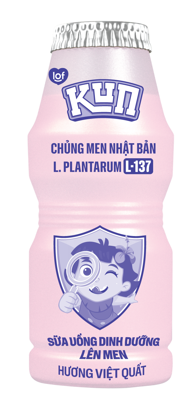 Thùng 48 chai Sữa chua uống KUN dinh dưỡng lên men Việt quất 100ml