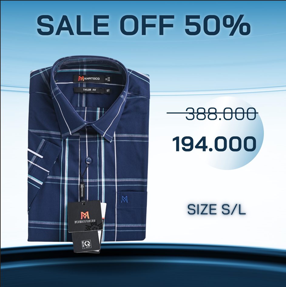 Áo sơ mi Khatoco sale off 50