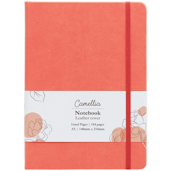 Sổ Da Bìa Cứng Camellia A5 - Kẻ Ngang - 144 Trang 100gsm - The Sun - Terracotta