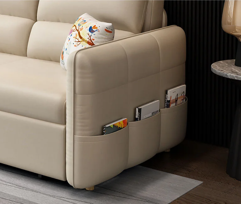 Sofa giường đa năng hộc kéo tay bật HGK-18 ngăn chứa đồ tiện dụng Tundo KT 1m8