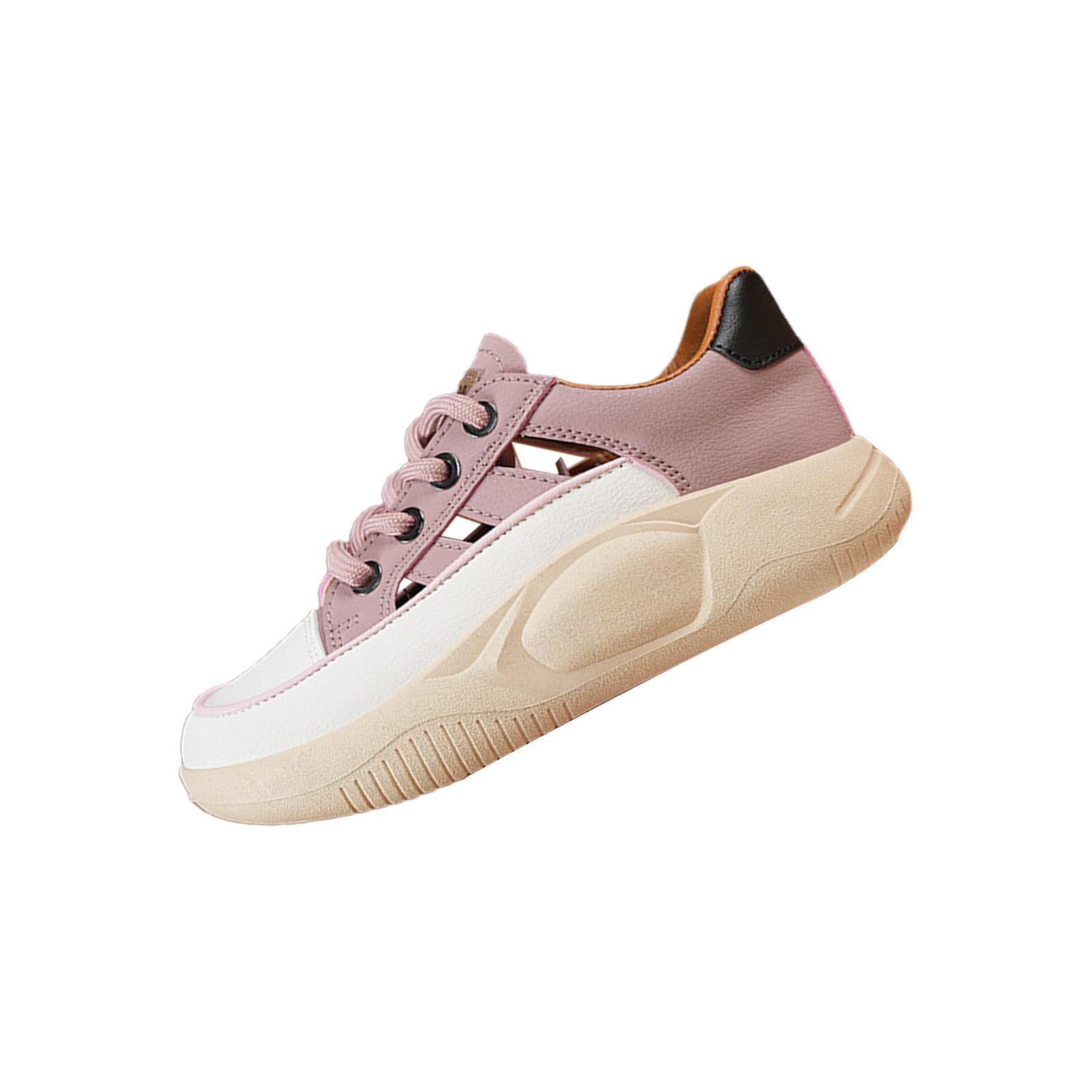 Chunky Platform Sneakers for Women Lace Top Retro Comfortable Casual Shoes